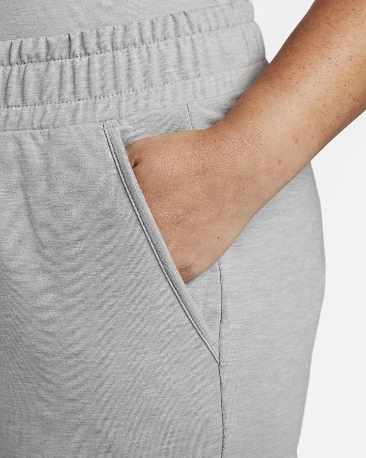Pantalones Jogger Nike Yoga Dri-FIT 7/8 Fleece Mujer Gris | MOWIQ-7609