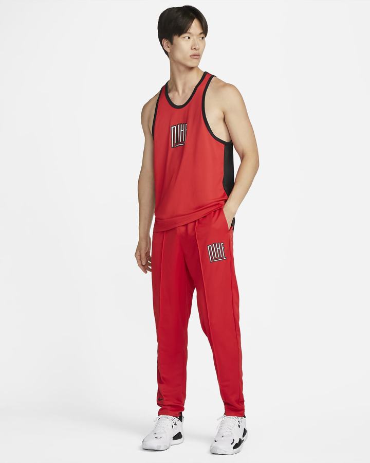 Pantalones Nike Dri-FIT Basketball Hombre Rojas Negras Blancas | INFYP-2805