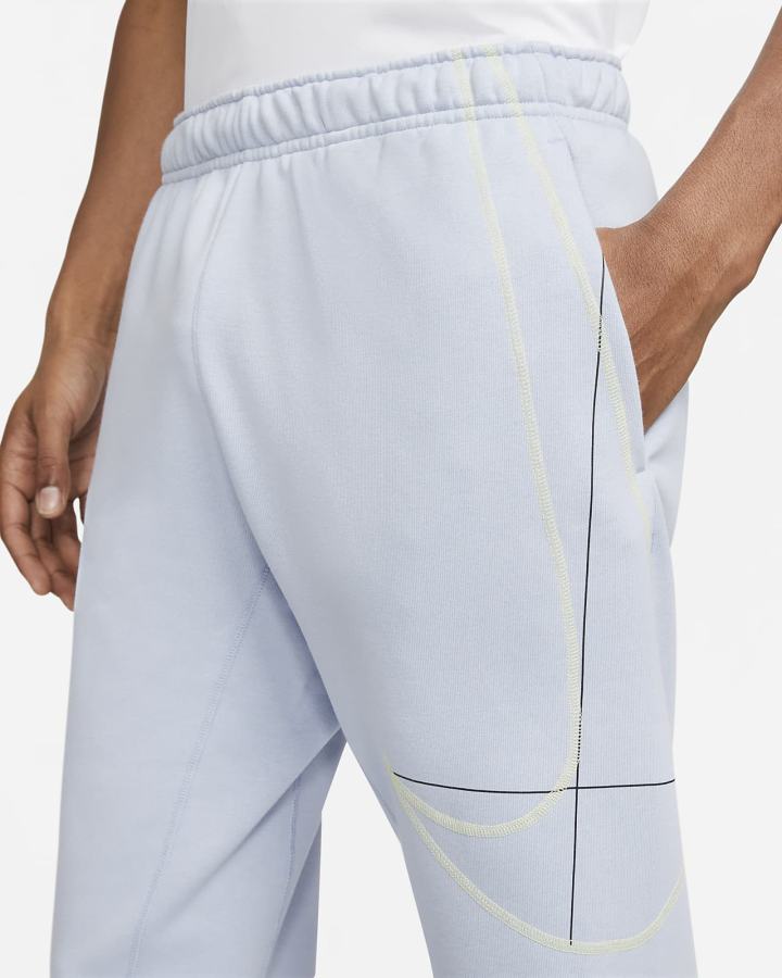 Pantalones Nike Dri-FIT Fleece Tapered Running Hombre Azules Limón | FLDJQ-3187