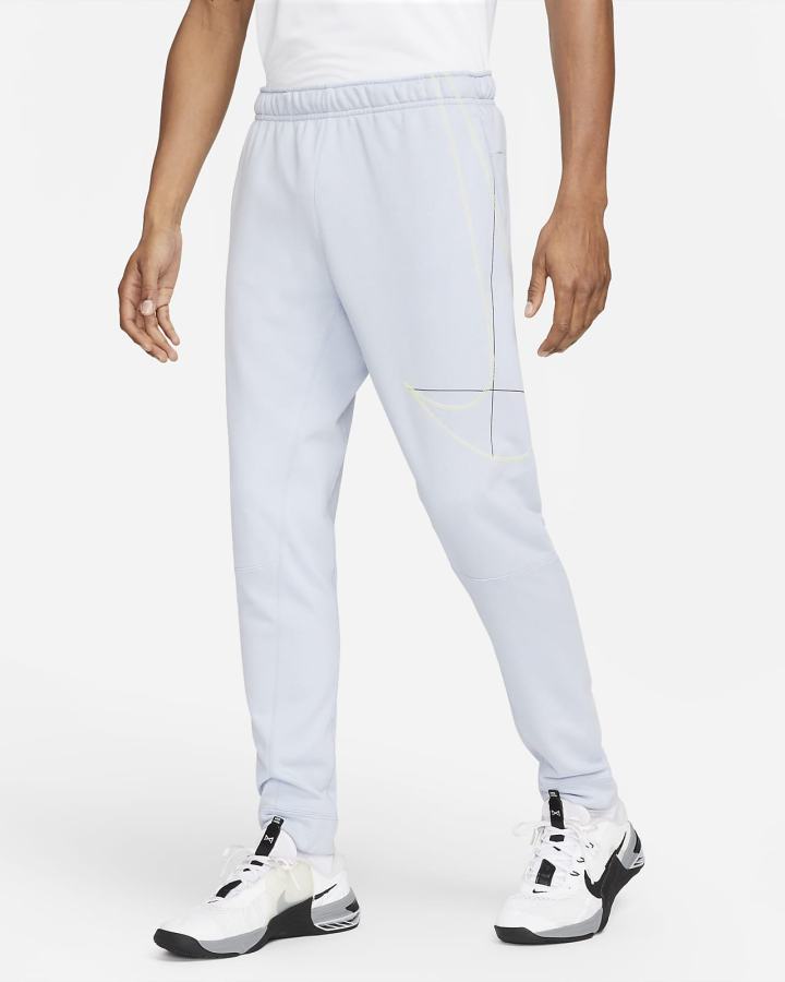 Pantalones Nike Dri-FIT Fleece Tapered Running Hombre Azules Limón | FLDJQ-3187