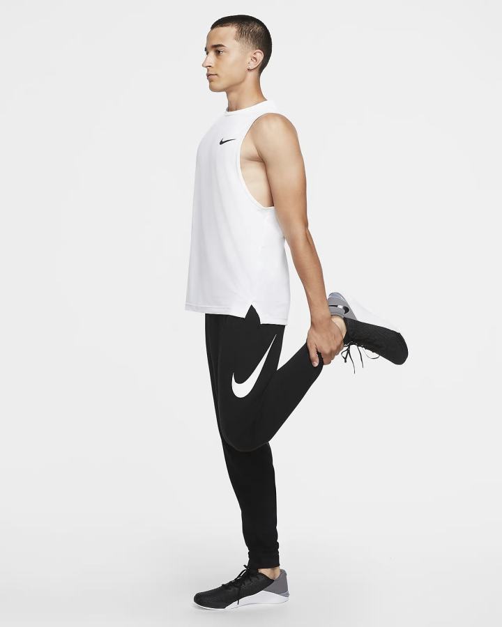 Pantalones Nike Dri-FIT Tapered Training Hombre Negras Blancas | SPHOA-3597