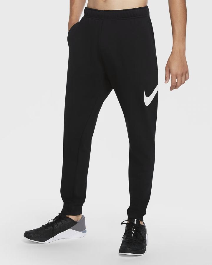 Pantalones Nike Dri-FIT Tapered Training Hombre Negras Blancas | SPHOA-3597