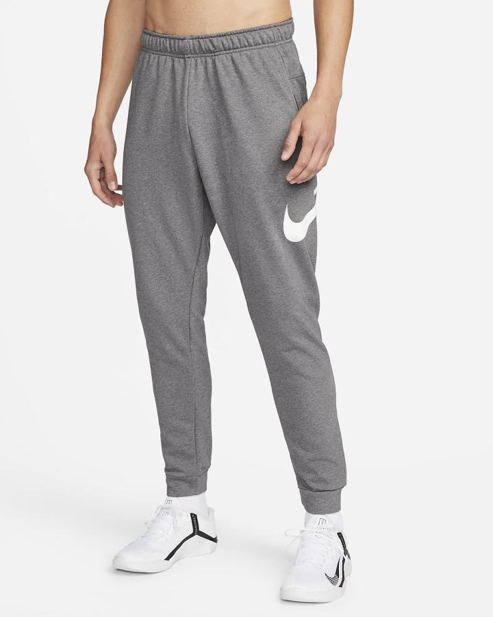 Pantalones Nike Dri-FIT Tapered Training Hombre Gris Blancas | UZOSG-2648