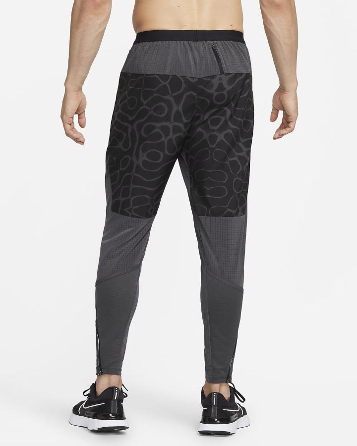 Pantalones Nike Dri-FIT Wild Run Phenom Elite Woven Estampadas Running Hombre Negras Gris Oscuro | KEOCW-5086