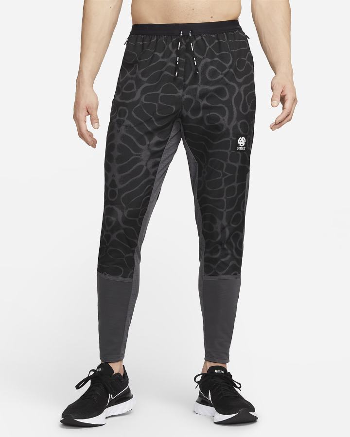 Pantalones Nike Dri-FIT Wild Run Phenom Elite Woven Estampadas Running Hombre Negras Gris Oscuro | KEOCW-5086