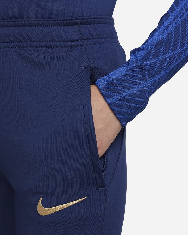 Pantalones Nike FFF Strike Kids Dri-FIT Knit Soccer Niño Azul Marino Azul Real Metal Doradas | GAZWE-9782