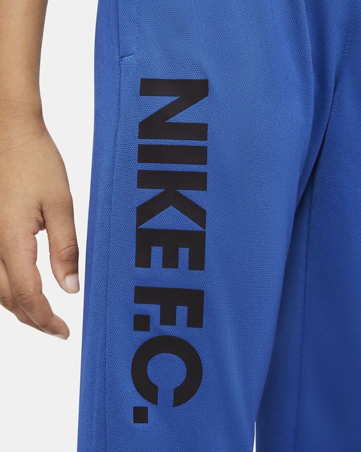 Pantalones Nike F.C. Dri-FIT Kids Knit Soccer Niño Azules Oscuro Negras | VKFPH-0831