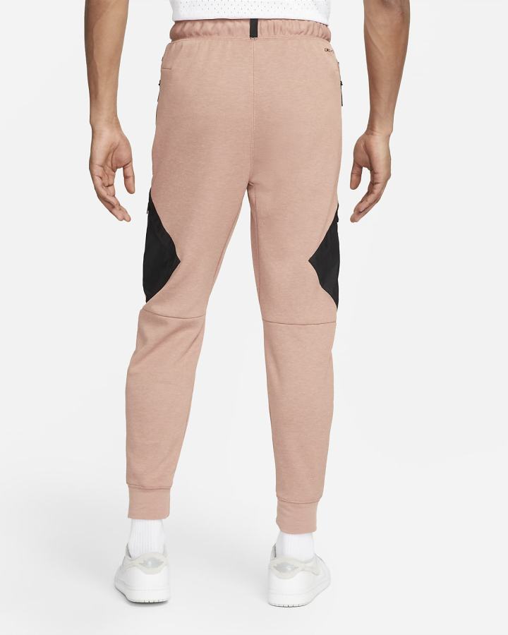 Pantalones Nike Jordan Dri-FIT Air Fleece Hombre Kaki Rosas Negras | IUGDY-1849