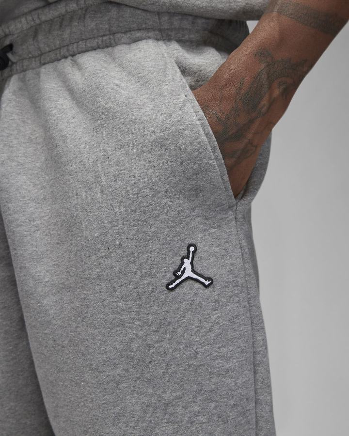 Pantalones Nike Jordan Essential Fleece Hombre Gris Oscuro Negras Blancas | FBLNW-4063