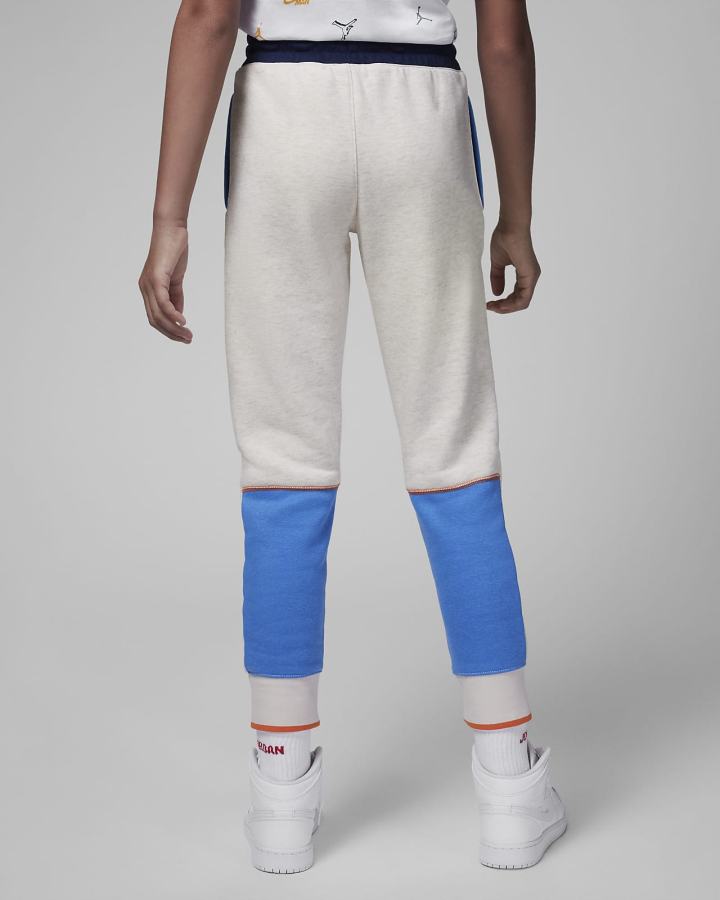 Pantalones Nike Jordan Kids Colorblocked Fleece Niña Blancas | EHXOS-2481