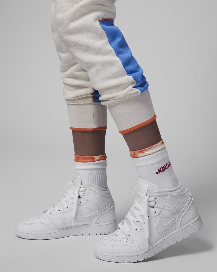 Pantalones Nike Jordan Kids Colorblocked Fleece Niña Blancas | EHXOS-2481