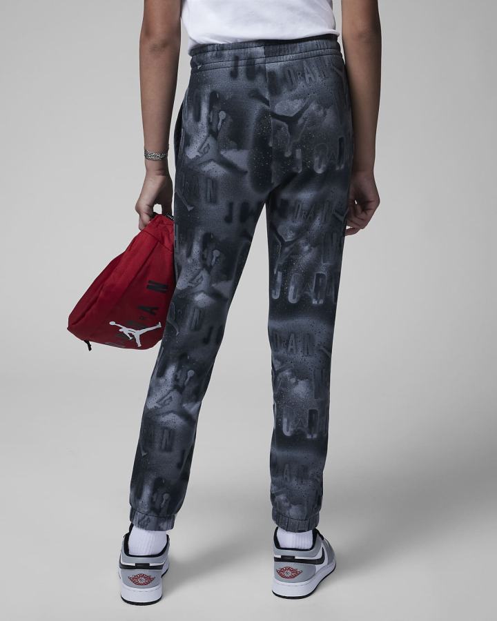 Pantalones Nike Jordan Kids Essentials Printed Fleece Niña Negras | MAPWT-4102