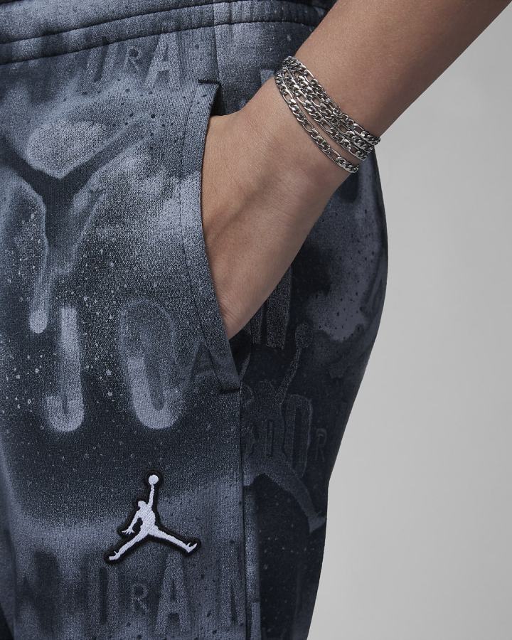 Pantalones Nike Jordan Kids Essentials Printed Fleece Niña Negras | MAPWT-4102