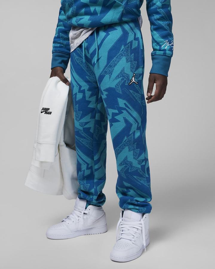Pantalones Nike Jordan Kids Essentials Printed Fleece Niño Azules | XTNRE-6032
