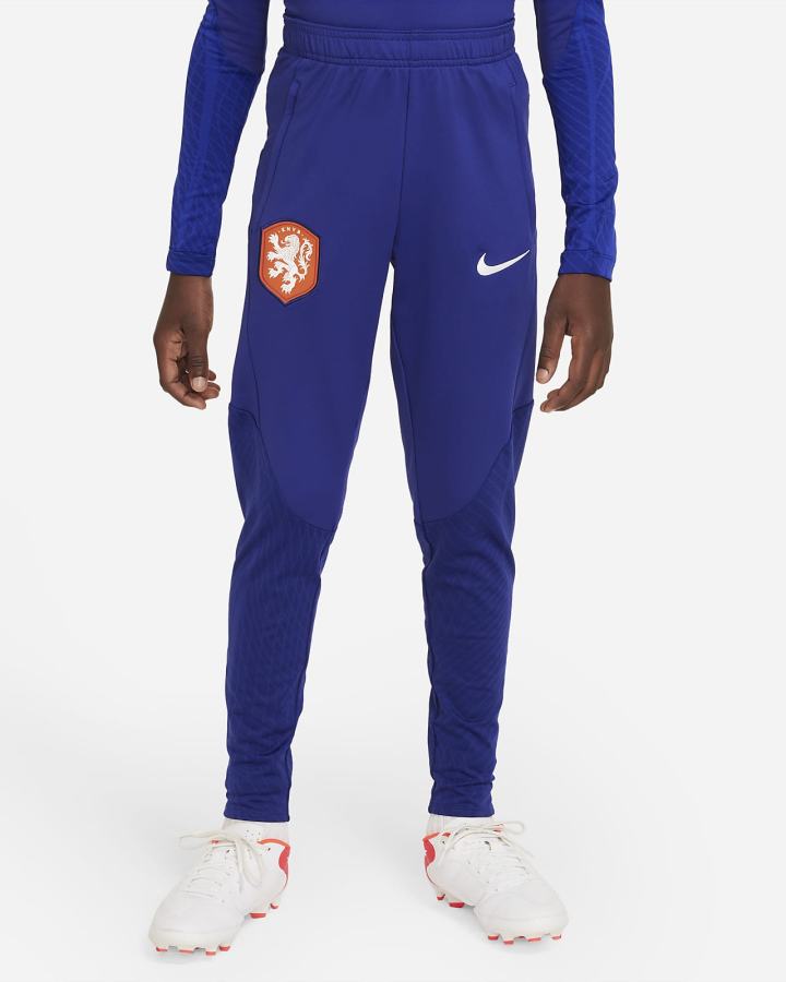 Pantalones Nike Netherlands Strike Kids Dri-FIT Knit Soccer Niña Azul Real Oscuro Azules Blancas | MPGNI-0653