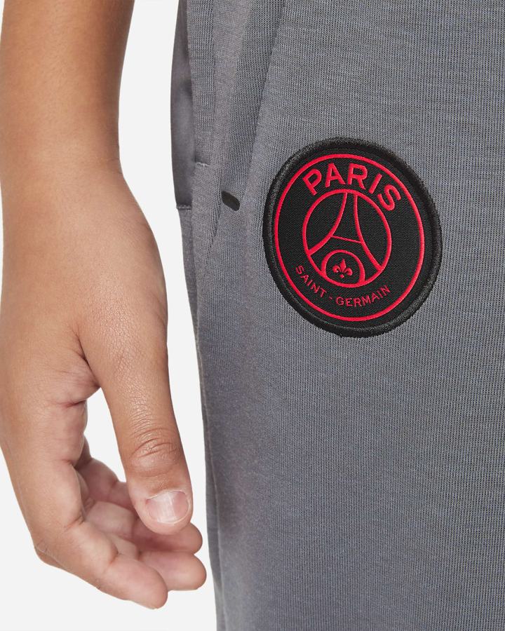 Pantalones Nike Paris Saint-Germain Kids Dri-FIT Fleece Soccer Niño Gris Oscuro Negras Rojas | ZXNLQ-0526