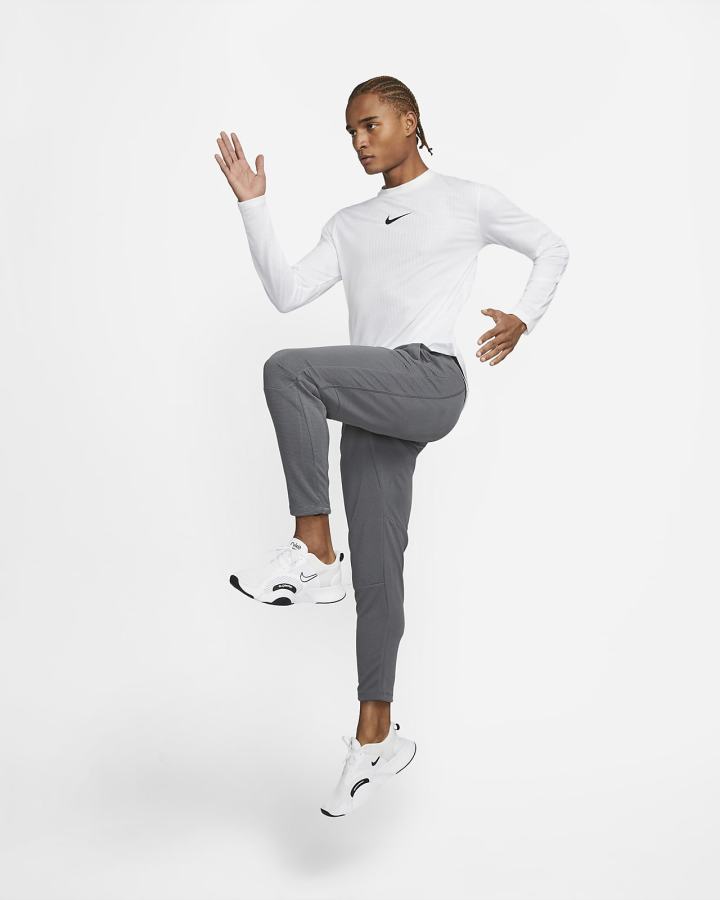 Pantalones Nike Pro Fleece Training Hombre Gris Negras | SBFTZ-7190