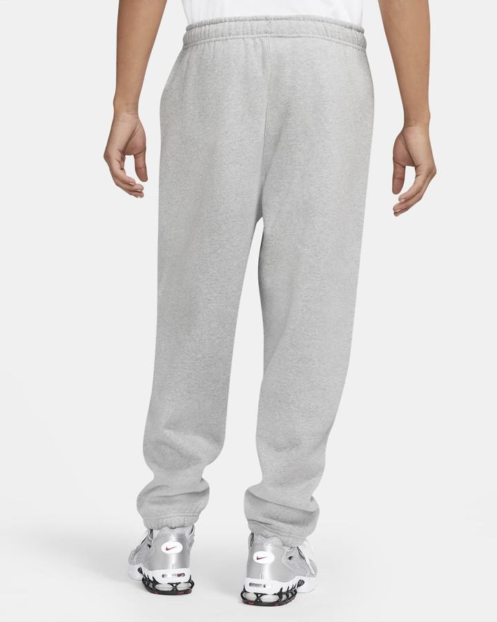 Pantalones Nike Solo Swoosh Fleece Hombre Gris Oscuro Blancas | FXHMZ-7651