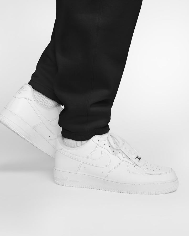Pantalones Nike Solo Swoosh Fleece Hombre Negras Blancas | GELJR-5062
