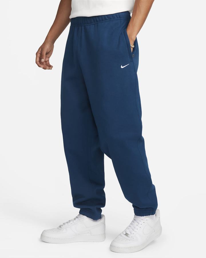 Pantalones Nike Solo Swoosh Fleece Hombre Azules Blancas | GJDHW-2135