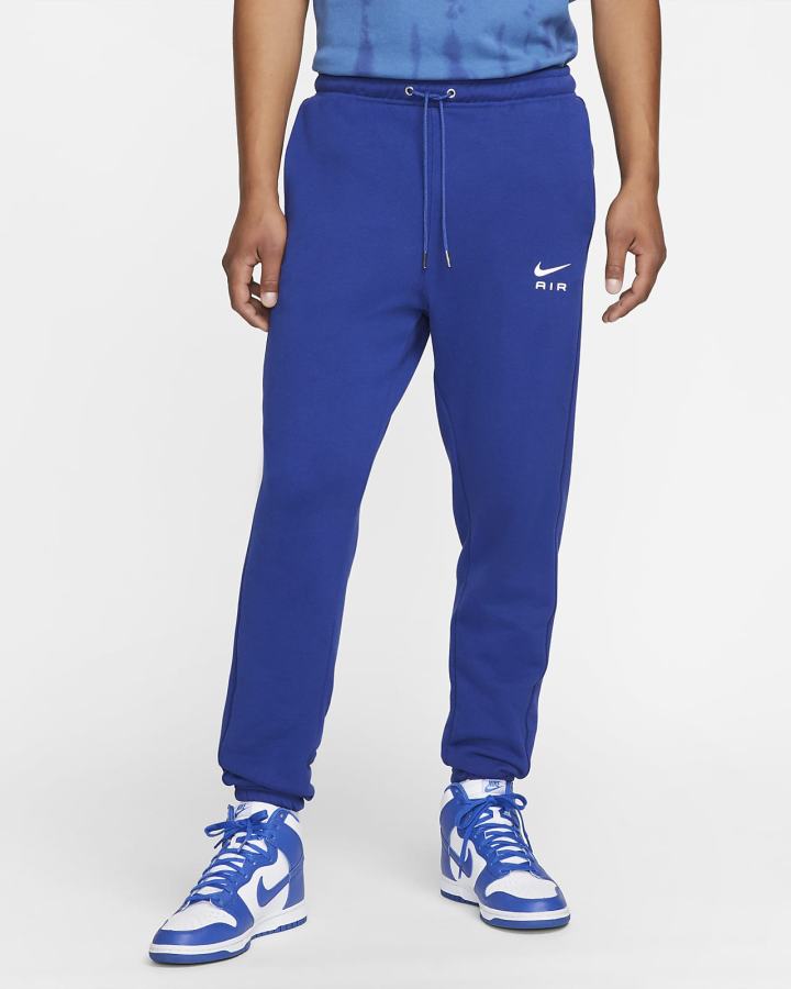 Pantalones Nike Sportswear Air French Terry Hombre Azul Real Oscuro Azules Blancas | CHXUI-1205