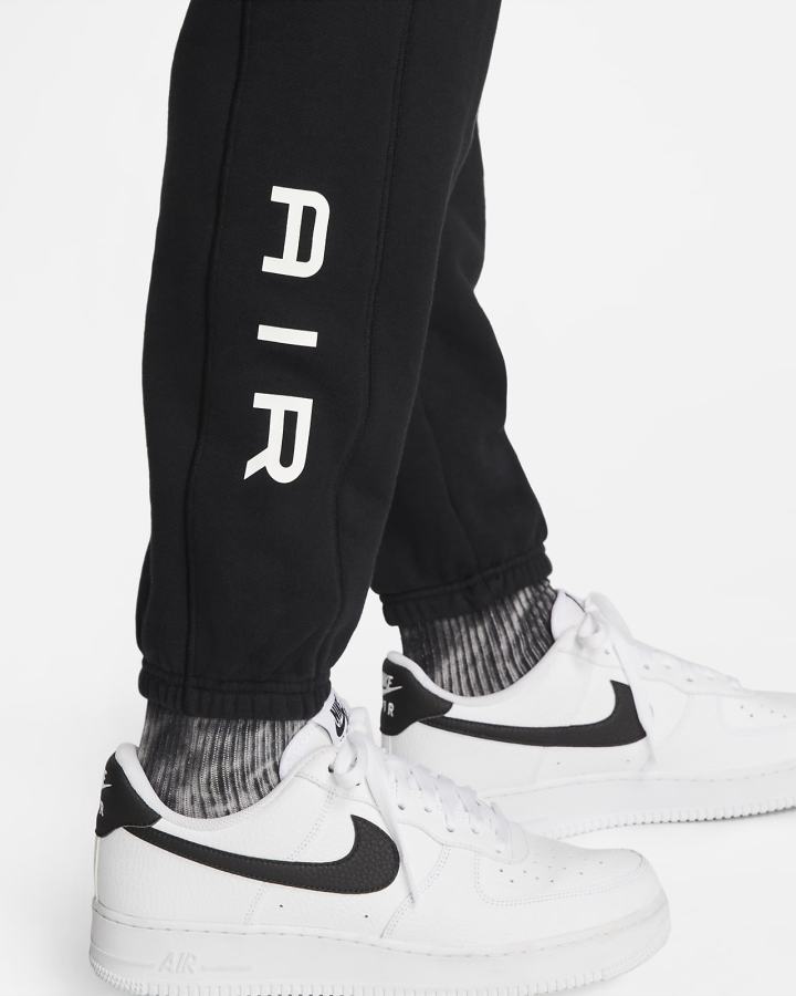 Pantalones Nike Sportswear Air French Terry Hombre Negras Blancas | EXTAS-5839