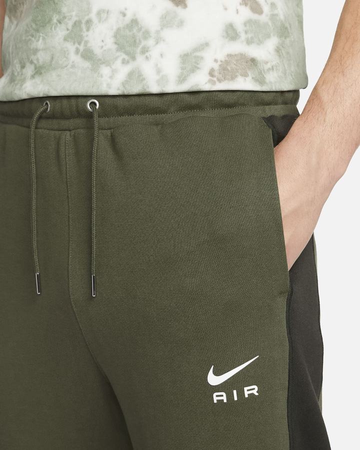 Pantalones Nike Sportswear Air French Terry Hombre Verde Oliva Blancas | VFCKU-0421