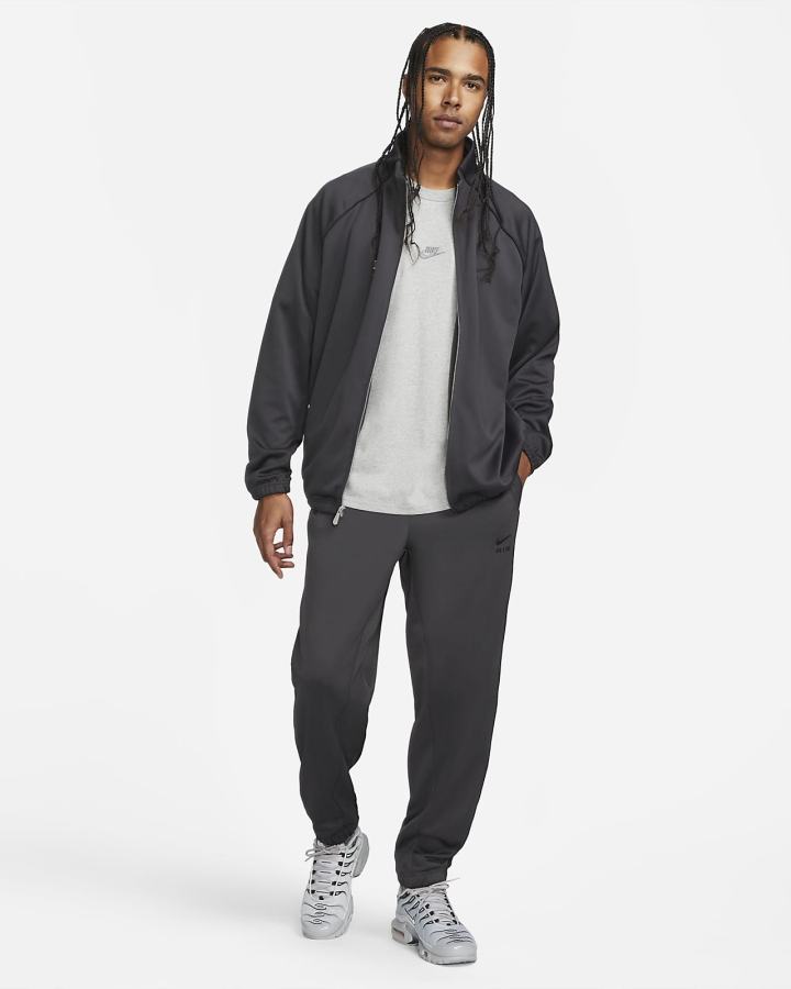 Pantalones Nike Sportswear Air Poly-Knit Hombre Gris Oscuro Negras | XBJET-6317