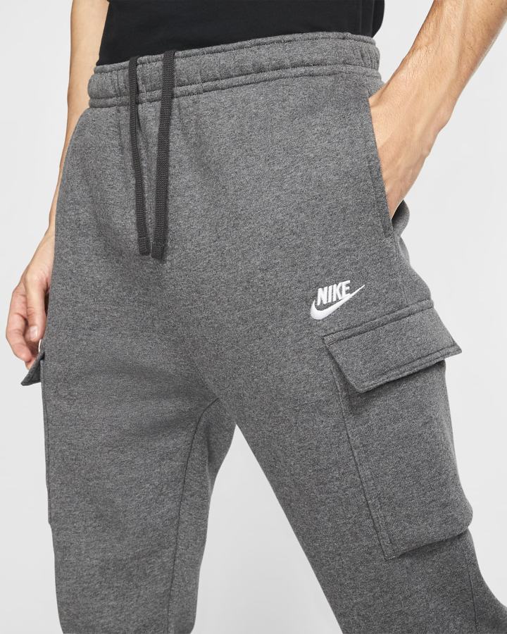 Pantalones Nike Sportswear Club Fleece Cargo Hombre Gris Blancas | CNSQF-1967