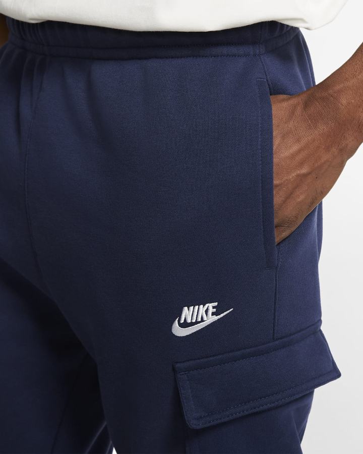 Pantalones Nike Sportswear Club Fleece Cargo Hombre Azul Marino Blancas | JZMSV-4203