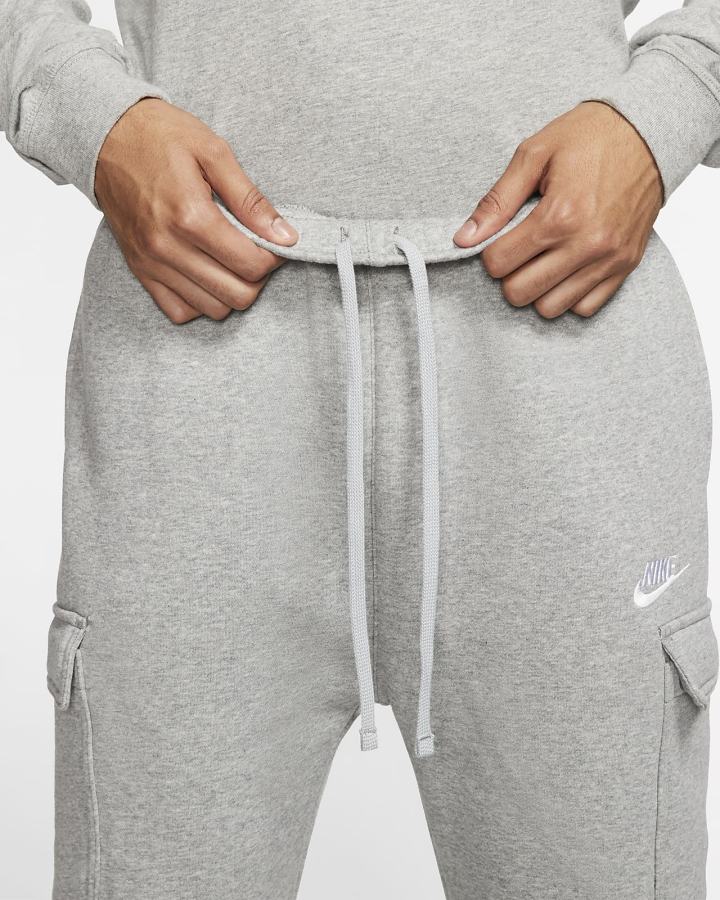 Pantalones Nike Sportswear Club Fleece Cargo Hombre Gris Oscuro Plateadas Blancas | OVJLM-0193