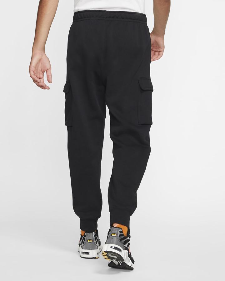 Pantalones Nike Sportswear Club Fleece Cargo Hombre Negras Blancas | PQJGM-9086