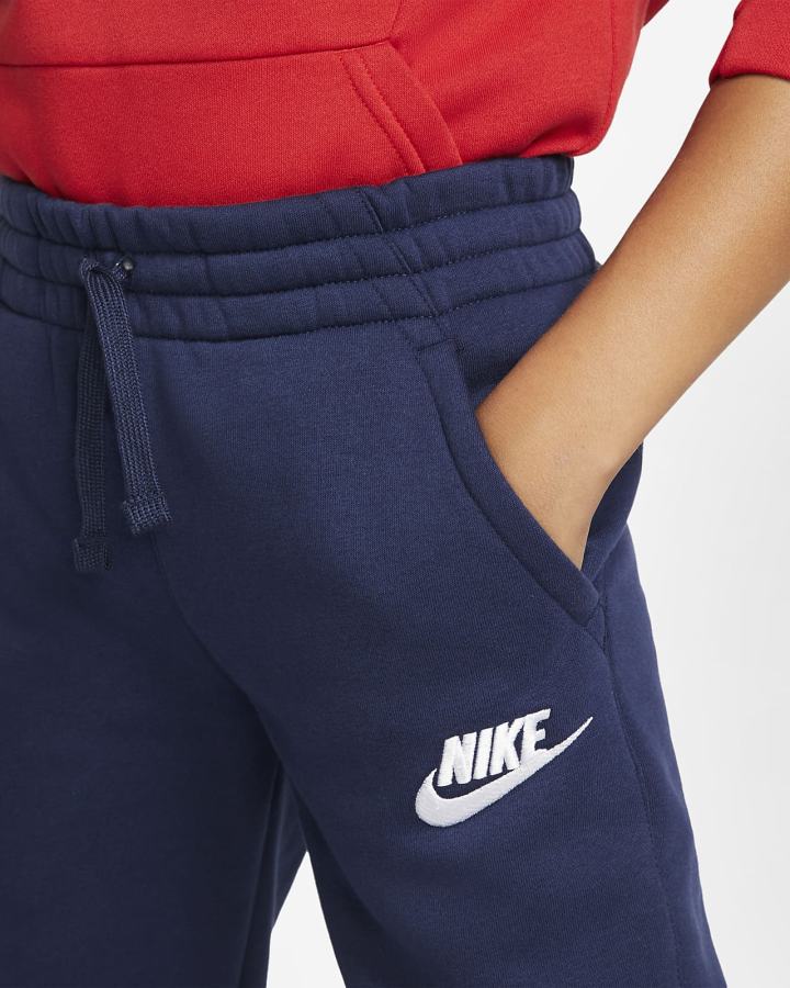 Pantalones Nike Sportswear Club Fleece Kids Niña Azul Marino Blancas | GKFEV-7105