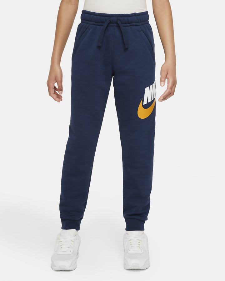 Pantalones Nike Sportswear Club Fleece Kids (Extended Size) Niño Azul Marino Blancas | NYWEH-0157