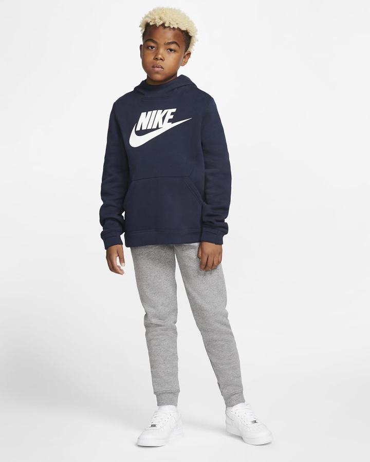 Pantalones Nike Sportswear Club Fleece Kids Niña Gris Oscuro Blancas | PFUOQ-1920