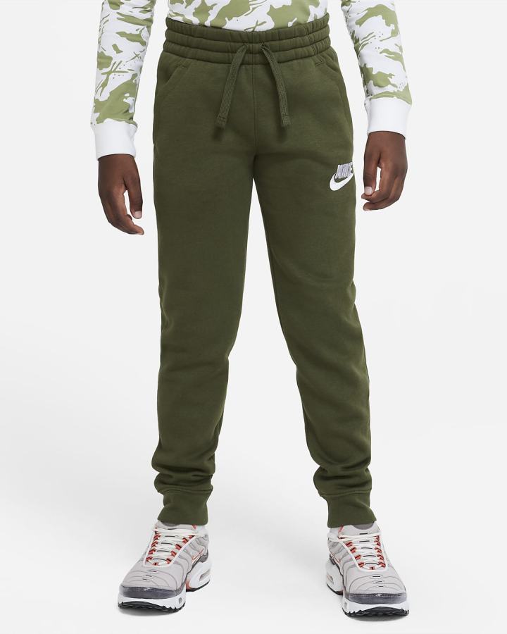 Pantalones Nike Sportswear Club Fleece Kids Niño Verde Blancas | RKTSP-6492