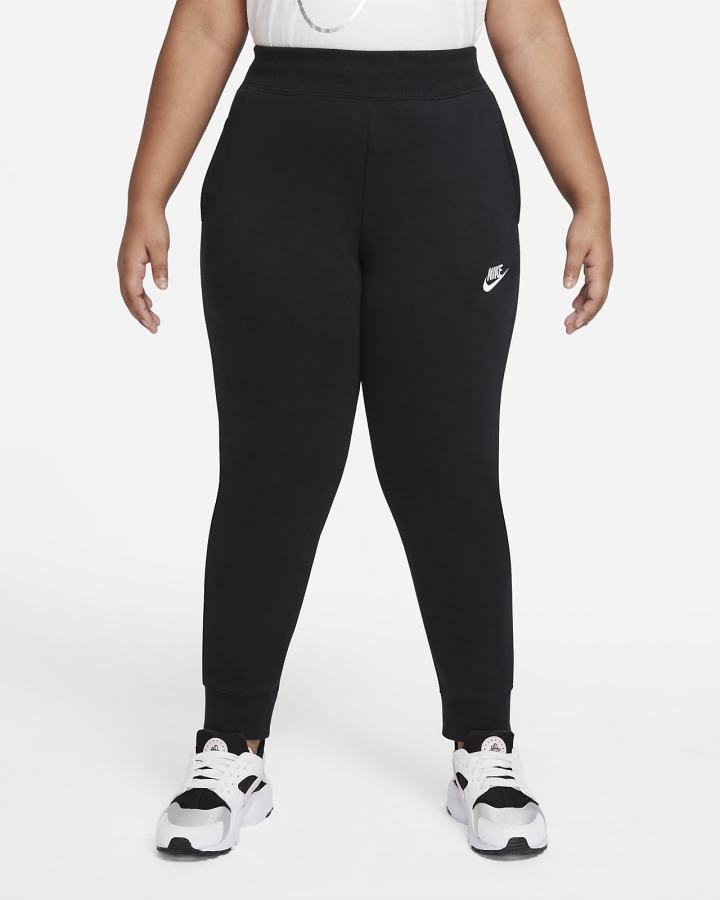 Pantalones Nike Sportswear Club Fleece Kids (Extended Size) Niña Negras Blancas | RSBOI-5816