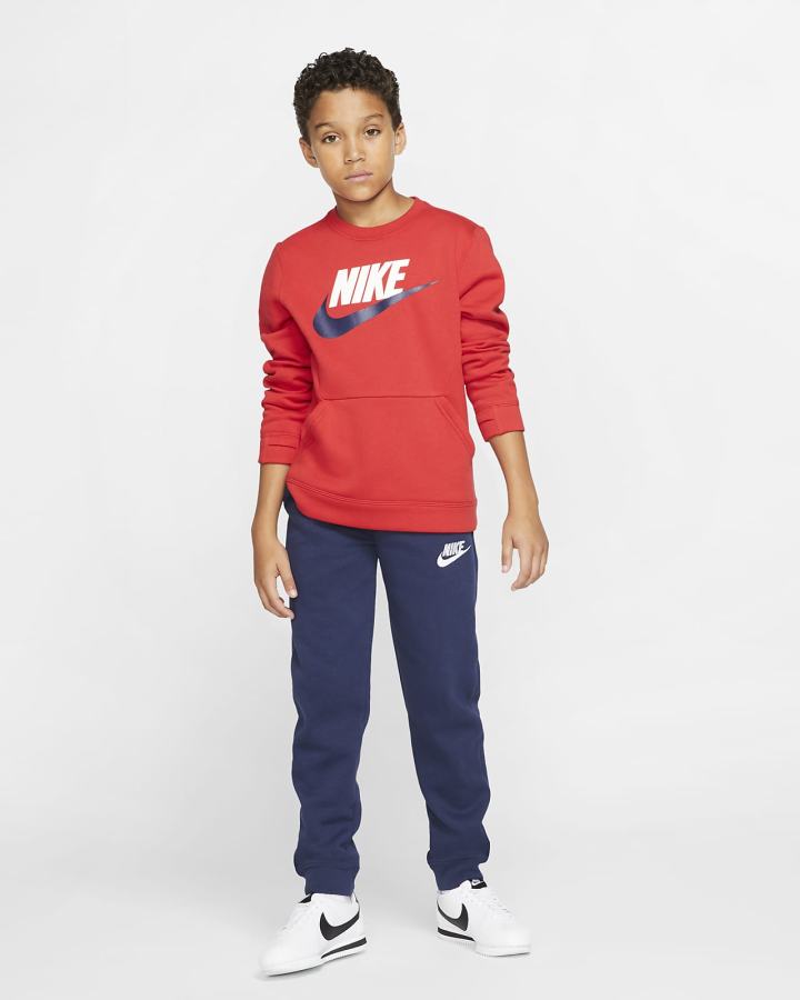 Pantalones Nike Sportswear Club Fleece Kids Niño Azul Marino Blancas | VYWOX-1760
