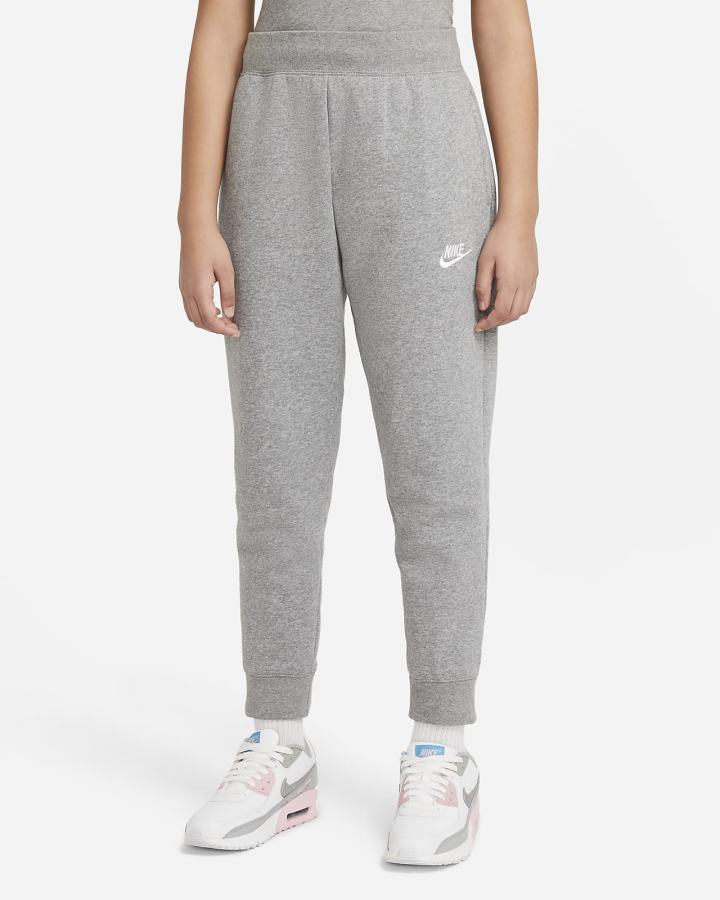 Pantalones Nike Sportswear Club Fleece Kids (Extended Size) Niña Gris Oscuro Blancas | YOMIG-9510