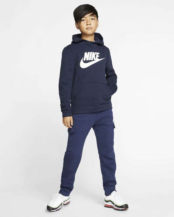 Pantalones Nike Sportswear Club Kids Cargo Niño Azul Marino Blancas | EKGDV-4829