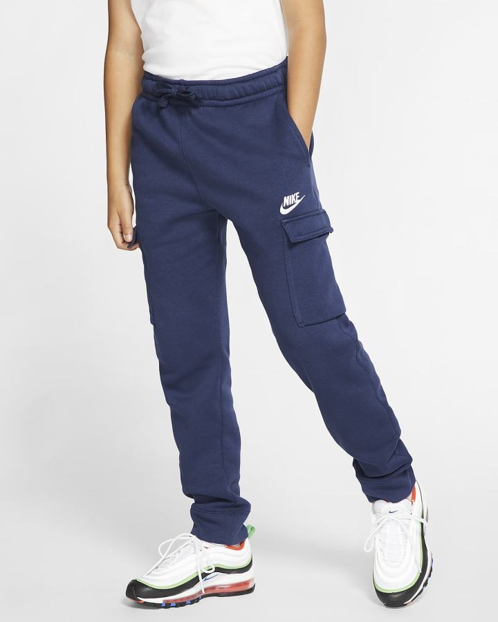 Pantalones Nike Sportswear Club Kids Cargo Niño Azul Marino Blancas | EKGDV-4829