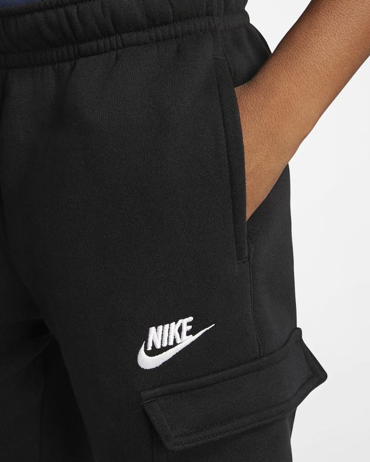 Pantalones Nike Sportswear Club Kids Cargo Niño Negras Blancas | PWQMG-9721
