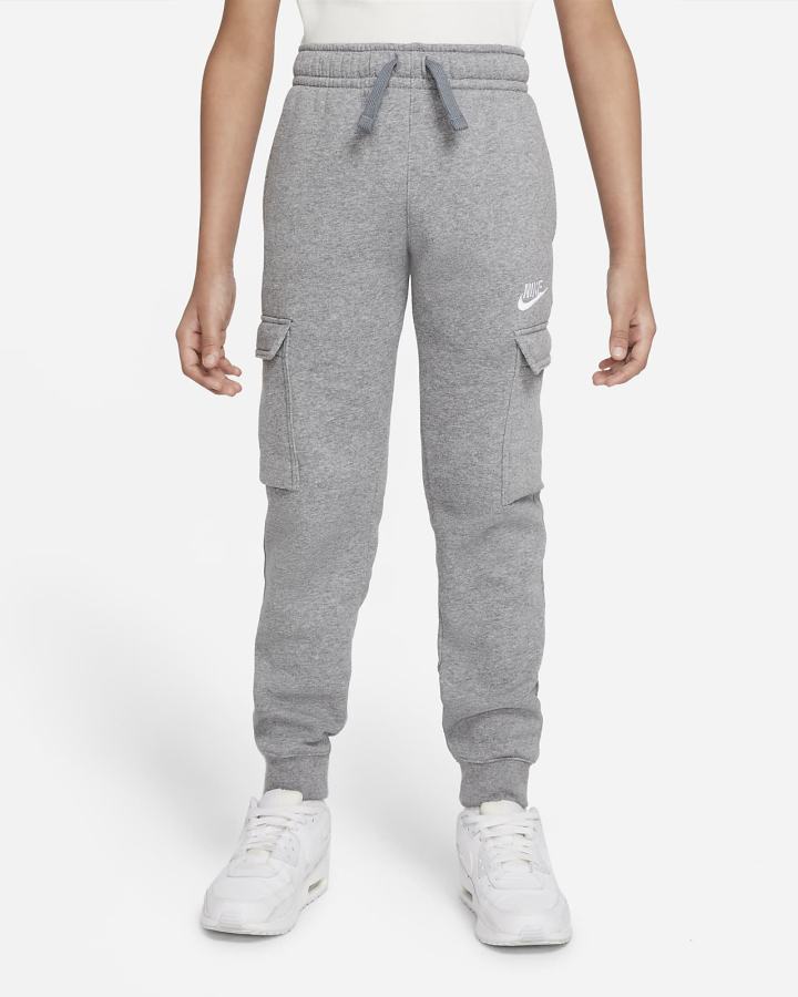 Pantalones Nike Sportswear Club Kids Cargo Niño Gris Oscuro Blancas | TWJGD-1827