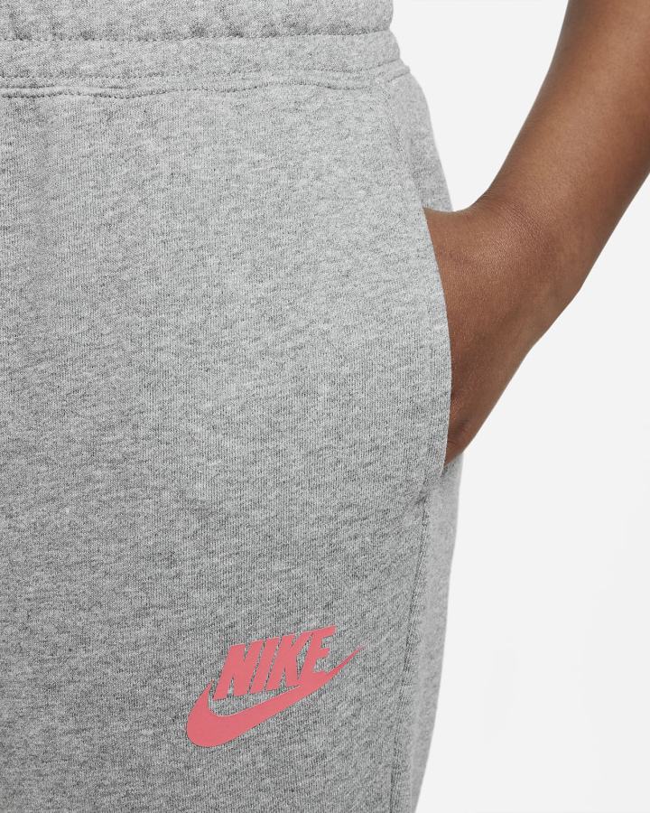 Pantalones Nike Sportswear Club Kids French Terry Fitted (Extended Size) Niña Gris Oscuro Rosas Azules | AVHPI-8107