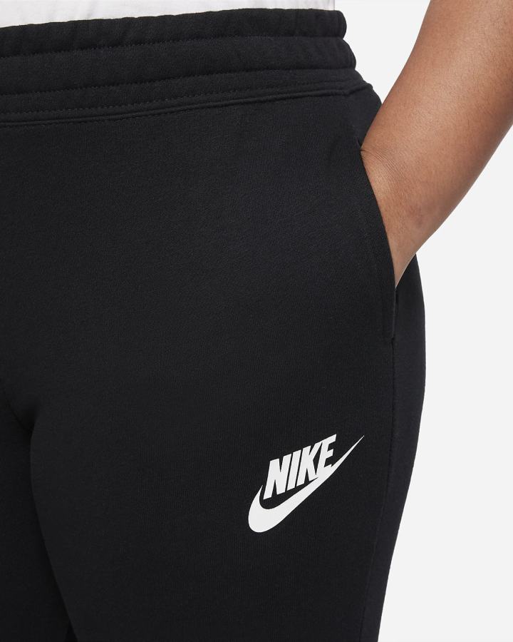 Pantalones Nike Sportswear Club Kids French Terry Fitted (Extended Size) Niña Negras Blancas | TDHWG-3209
