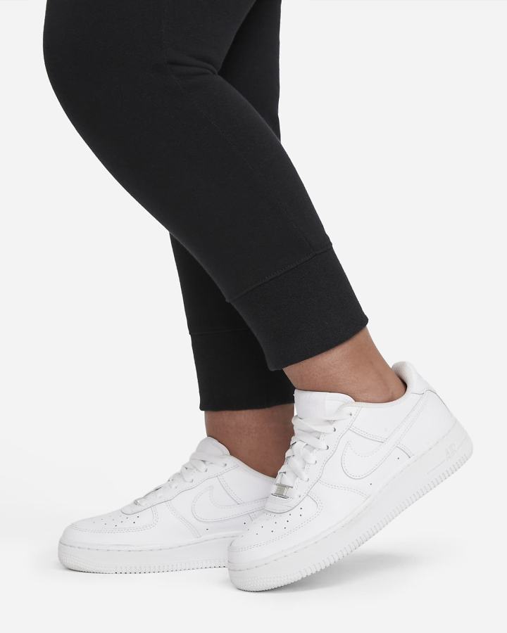 Pantalones Nike Sportswear Club Kids French Terry Fitted (Extended Size) Niña Negras Blancas | TDHWG-3209