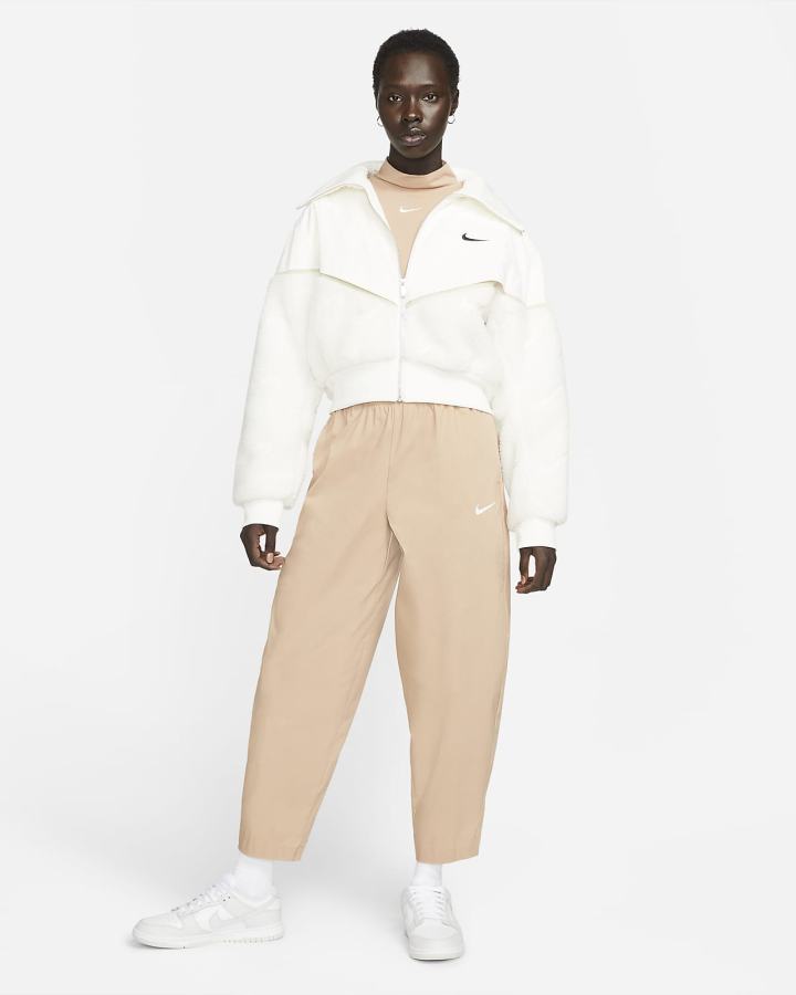 Pantalones Nike Sportswear Essential High-Rise Curve Mujer Blancas | DXQCB-3621