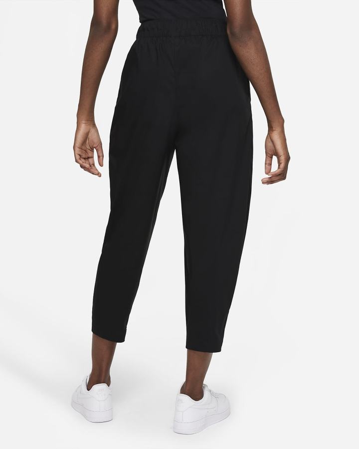 Pantalones Nike Sportswear Essential High-Rise Curve Mujer Negras Blancas | XJPVF-9760