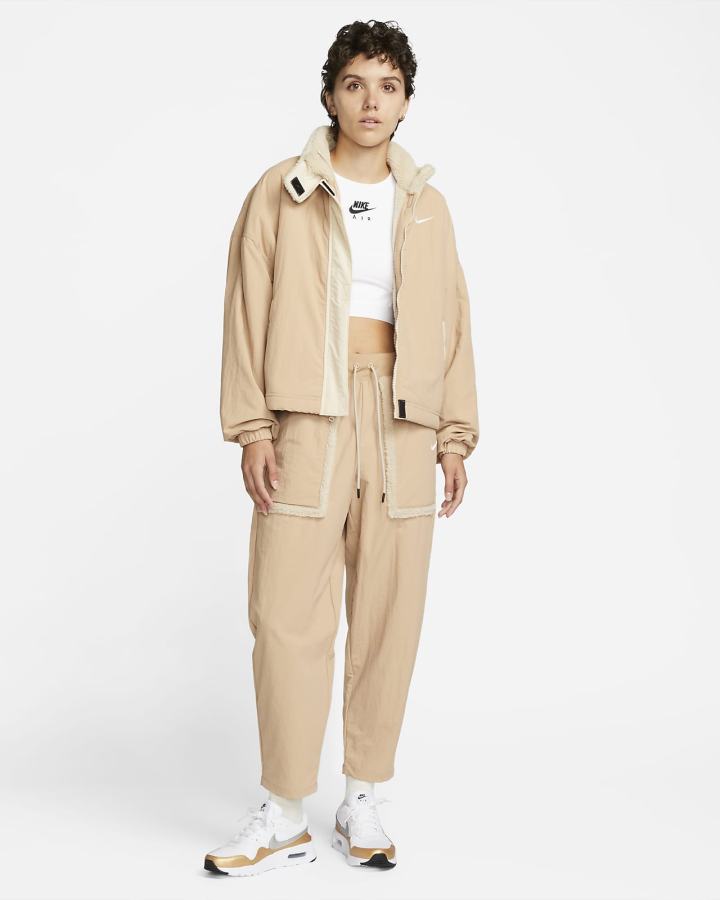 Pantalones Nike Sportswear Essential Woven High-Waisted Curve Mujer Blancas | ZYPNO-5267