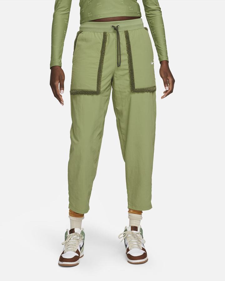 Pantalones Nike Sportswear Essential Woven High-Waisted Curve Mujer Blancas | ZYPNO-5267